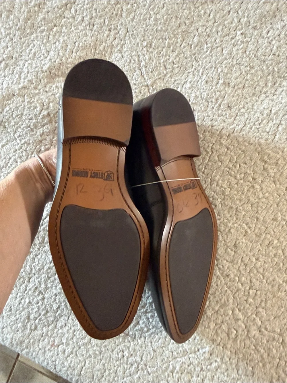 Stacy Adams Black Leather Tassel Loafers with Redzone Collection 8.5